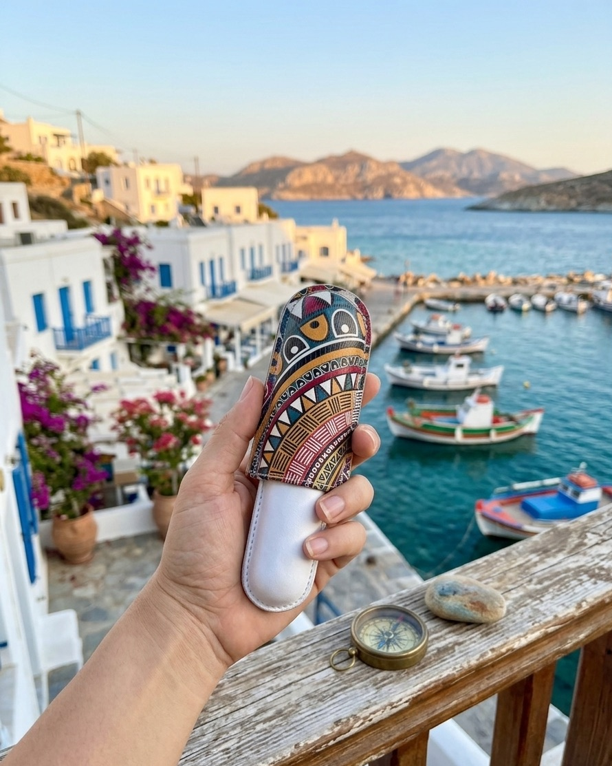 El Yapımı Premium Deri Puro Kılıfı Tekli (Desenli)