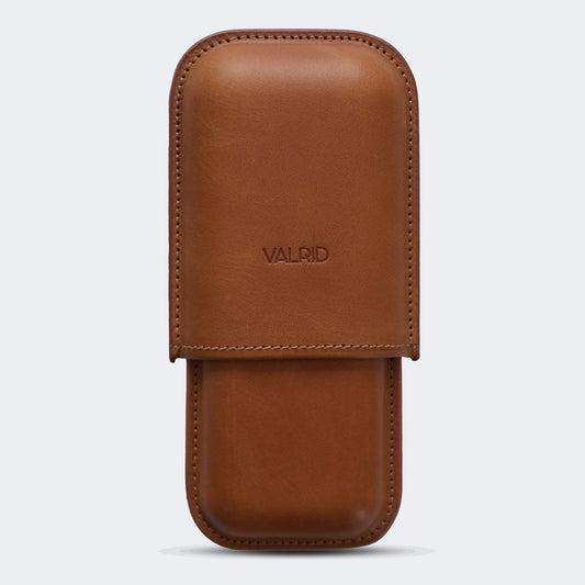 El Yapımı Premium Deri Puro Kılıfı (Camel)