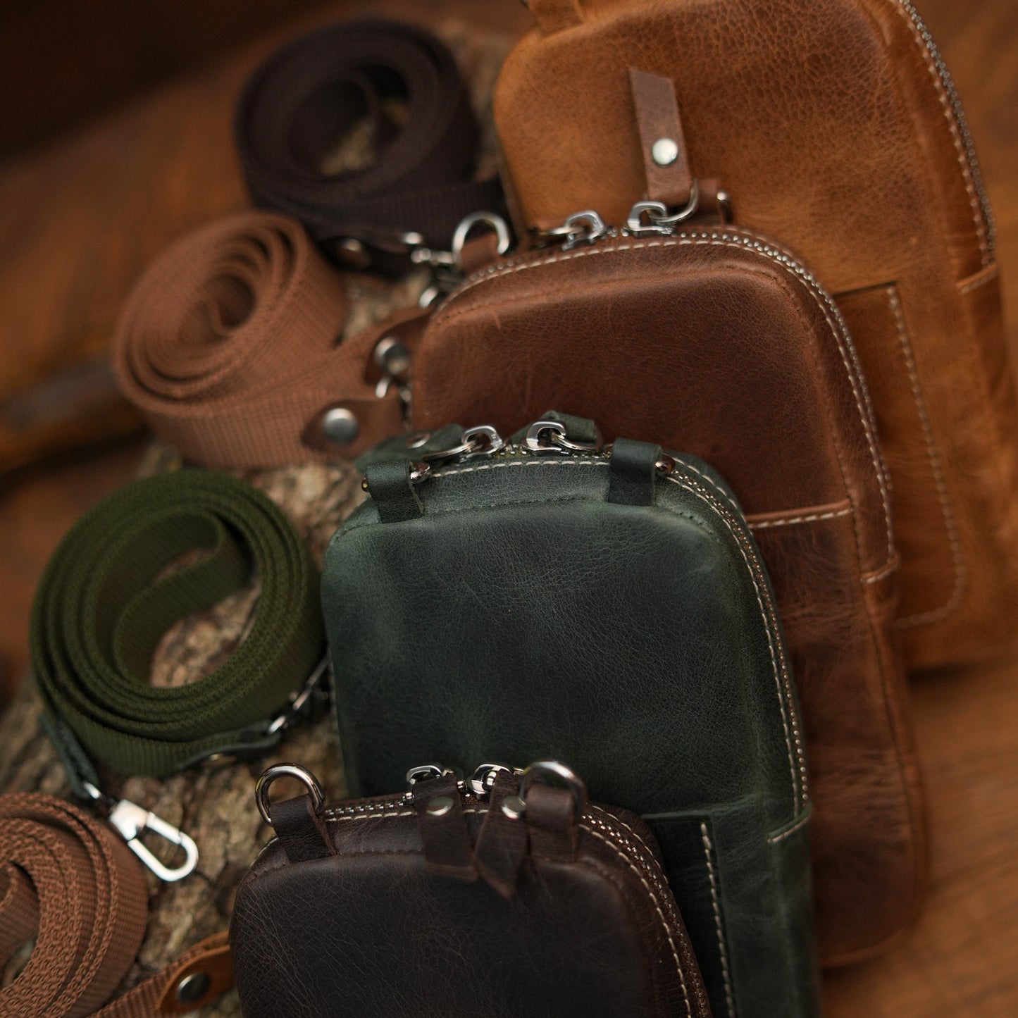 Hakiki deri telefon çantası