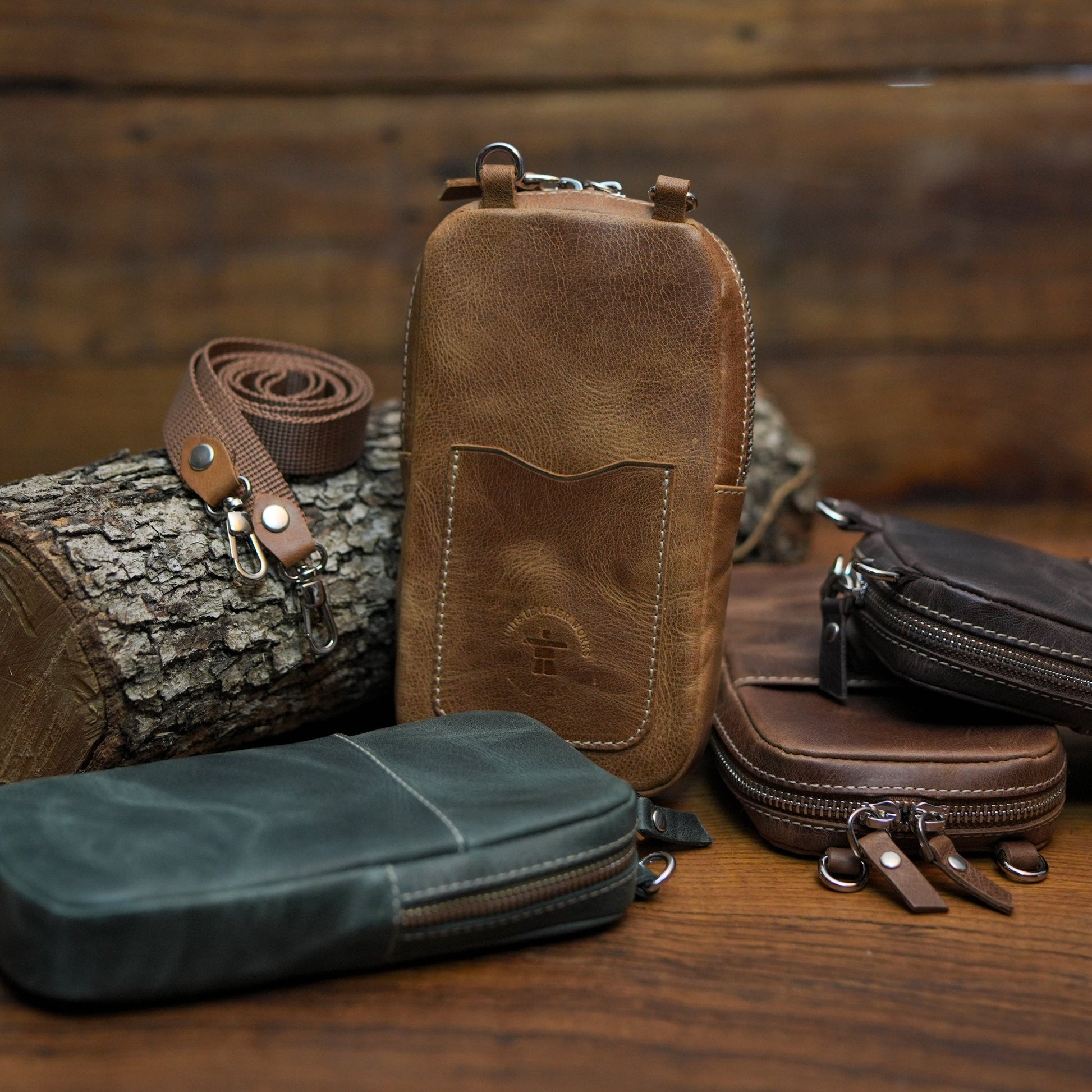 Hakiki deri telefon çantası