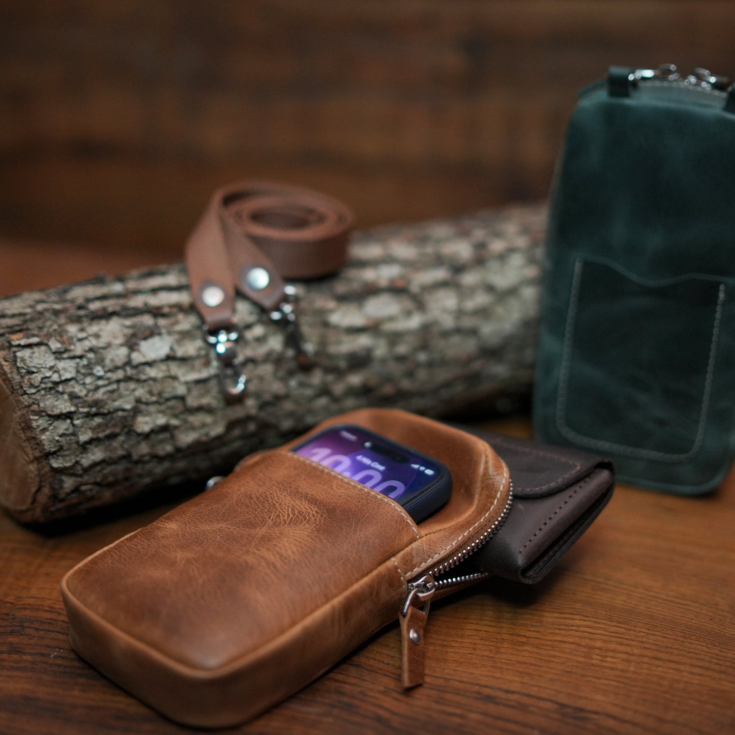 Unisex deri çapraz askılı çanta