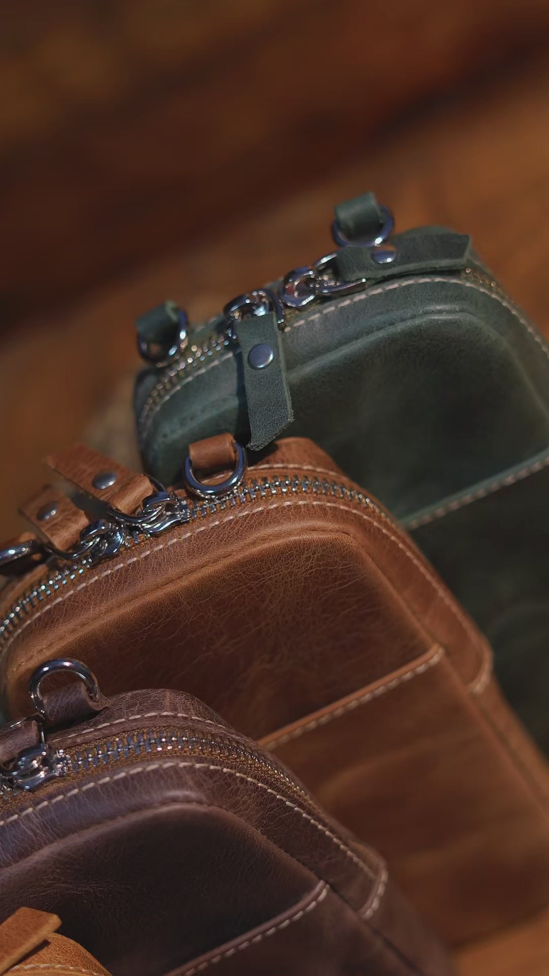 Hakiki deri telefon çantası